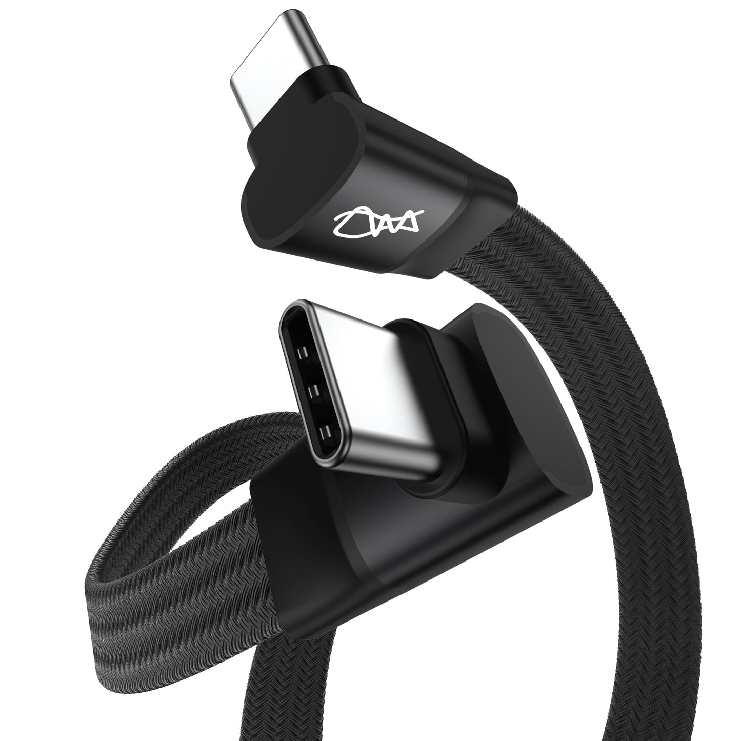 Dual Angle Flat Braided 240W 8K Ultra HD Thunderbolt USB C Cable