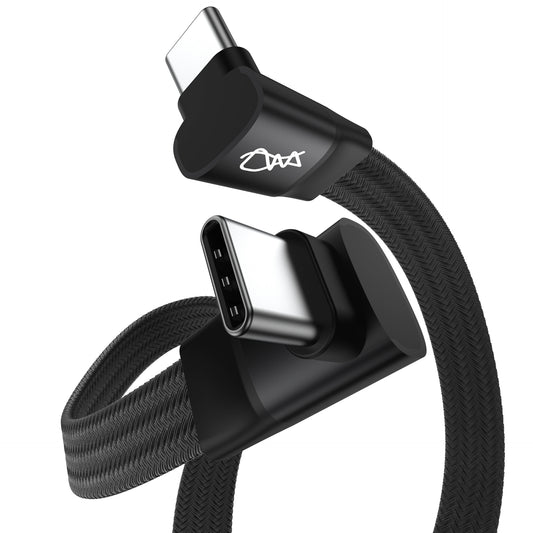 Dual Angle Flat Braided 240W 8K Ultra HD Thunderbolt USB C Cable